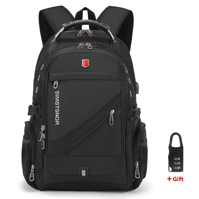 Swiss Rucksack gross 15-17 Zoll Schloss USB