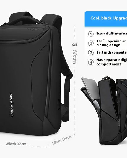 Hochwertig Business-Rucksack 17 Zoll schwarz