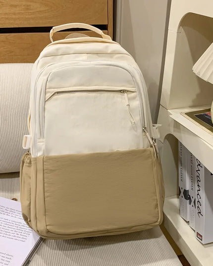 Pastellfarbener Uni-Rucksack Damen