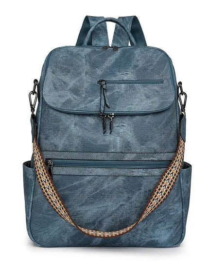 Distressed Damen-Rucksack braun Crossbody