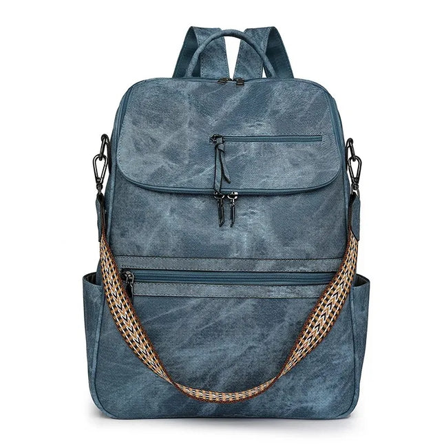 Distressed Damen-Rucksack braun Crossbody
