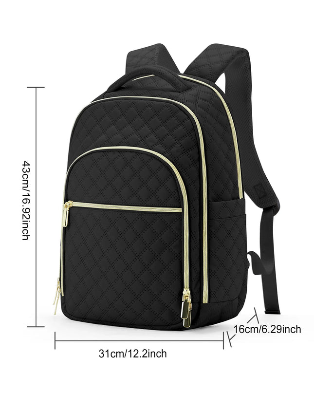 Gesteppter Damen-Rucksack tuerkis mit Gold