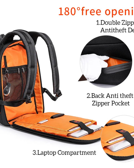 Design-Rucksack Tropfenform 17 Zoll grau