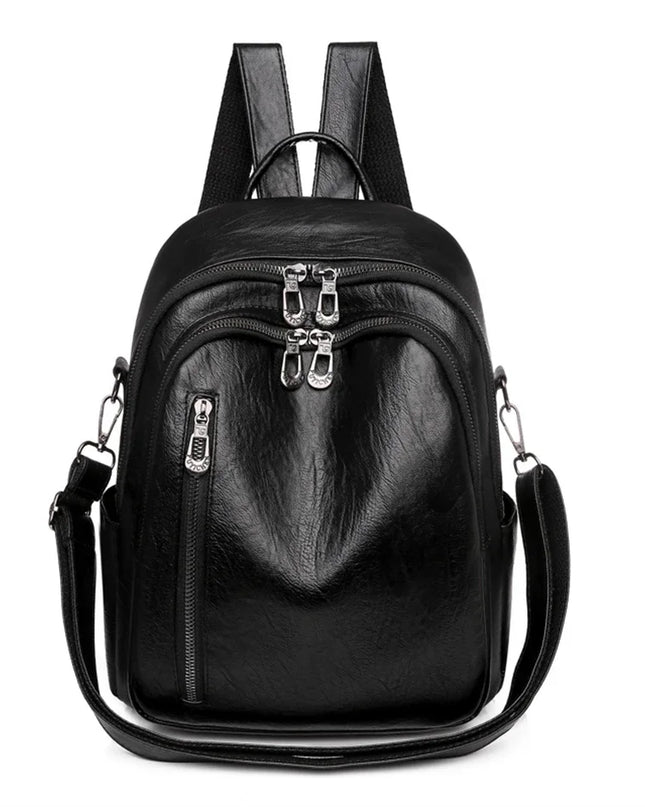 Kleiner Crossbody-Rucksack Damen PU braun