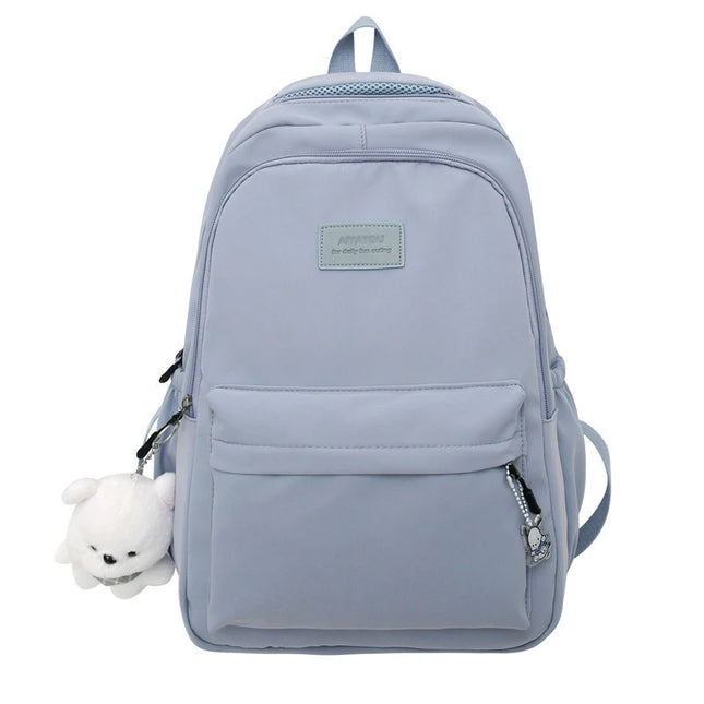 Leichter Uni-Rucksack Damen mit Anhänger