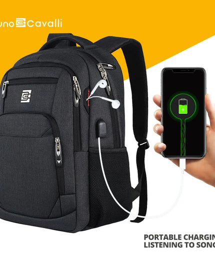 Laptop Rucksack für Business & Reise – 15.6/17 Zoll, Diebstahlschutz