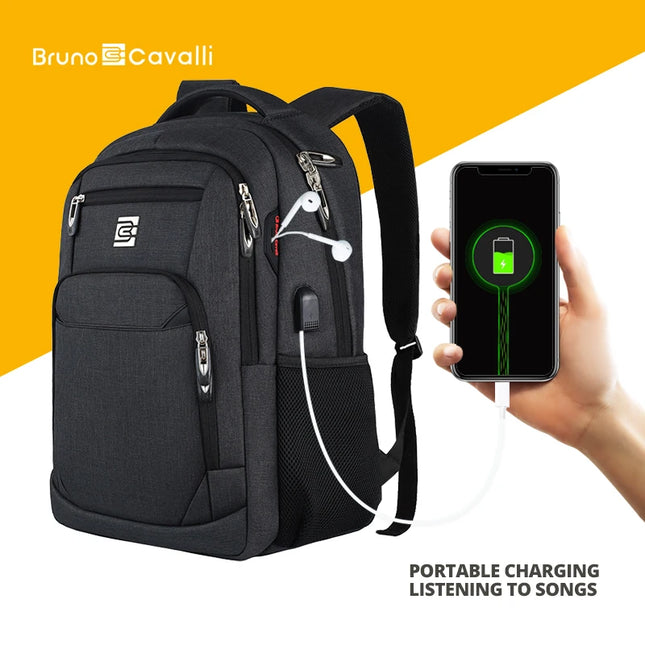 Laptop Rucksack für Business & Reise – 15.6/17 Zoll, Diebstahlschutz