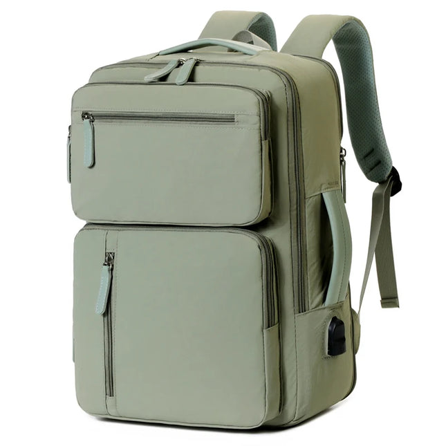 Erweiterbarer Reise-Rucksack beige Koffer