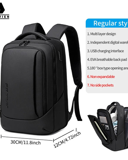 Laptop Rucksack: FENRUIEN erweiterbar für 16 Zoll Notebooks