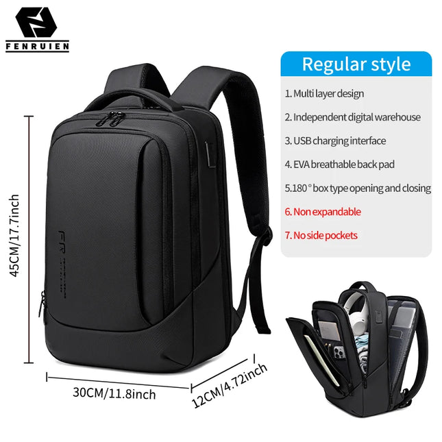 Laptop Rucksack: FENRUIEN erweiterbar für 16 Zoll Notebooks