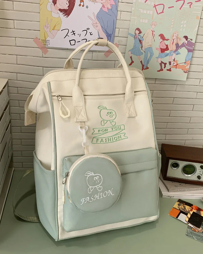 Campus-Rucksack Damen Set mit Geldbeutel
