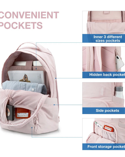 Kleiner Damen-Rucksack 13 Zoll rosa leicht