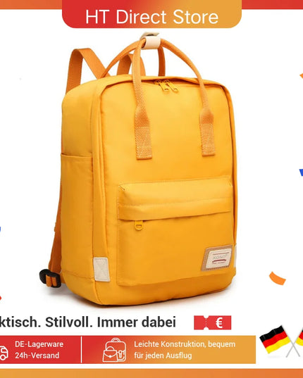 Tote-Style Rucksack gelb pink DE-Lager