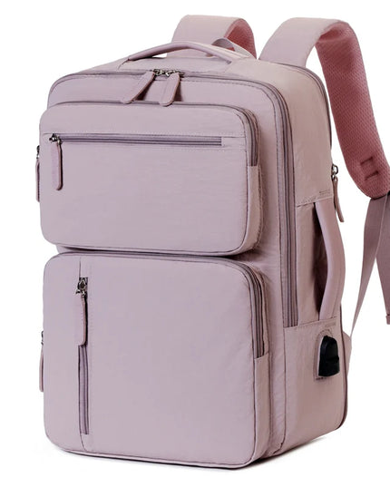 Erweiterbarer Reise-Rucksack beige Koffer