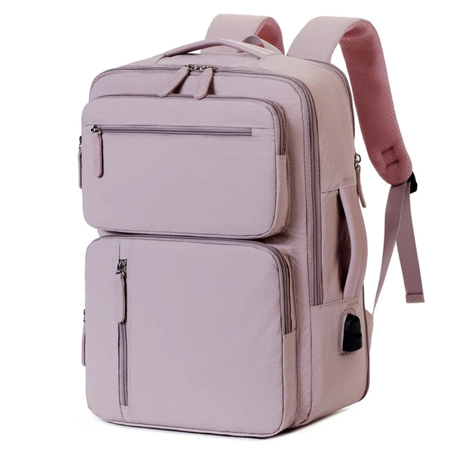 Erweiterbarer Reise-Rucksack beige Koffer