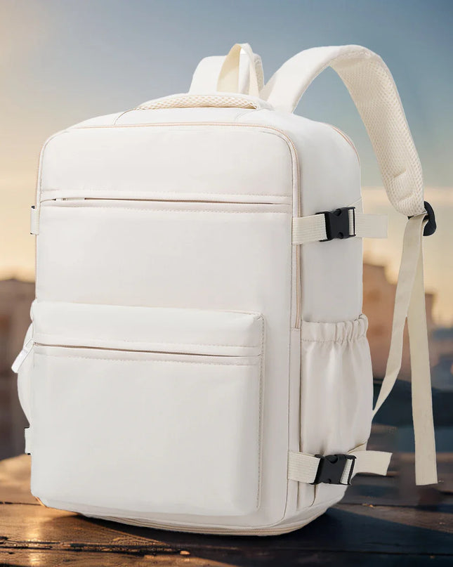 Zweiteiliger Damen-Rucksack creme und braun