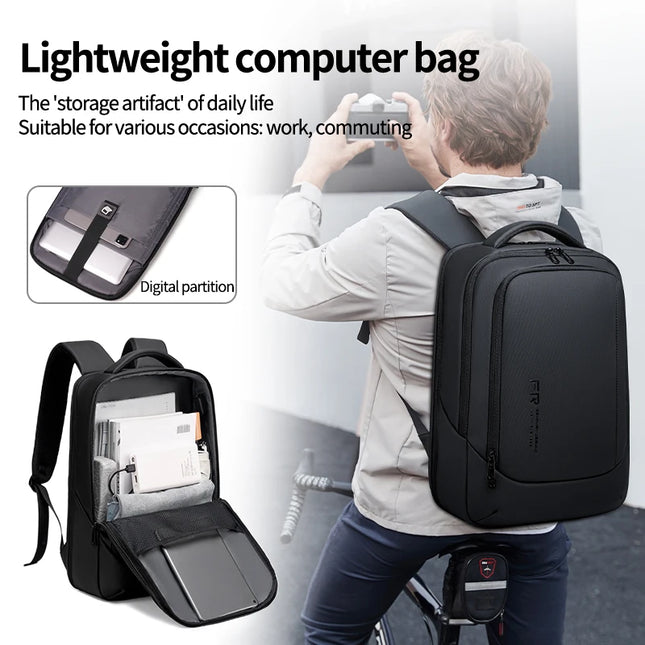 Laptop Rucksack: FENRUIEN erweiterbar für 16 Zoll Notebooks