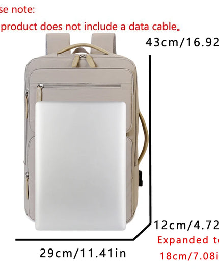 Erweiterbarer Reise-Rucksack beige Koffer