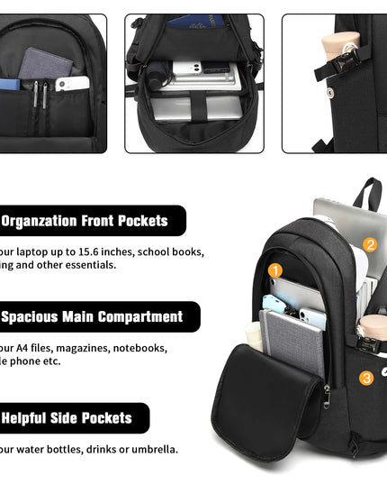 Kompakter Rucksack 15 Zoll mit Organizer