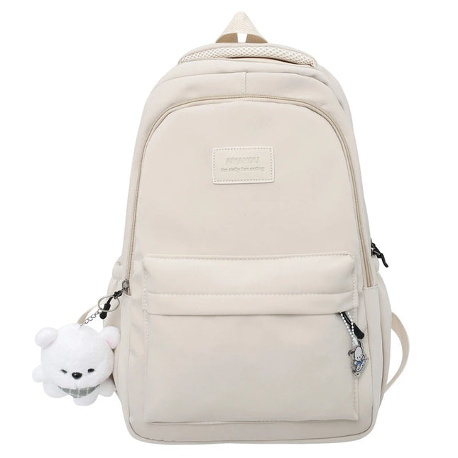 Leichter Uni-Rucksack Damen mit Anhänger