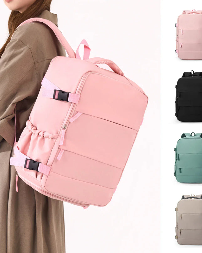 Zweiteiliger Damen-Rucksack creme und braun