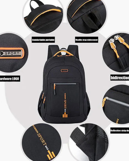 Slim Rucksack Herren mit USB und Fächern