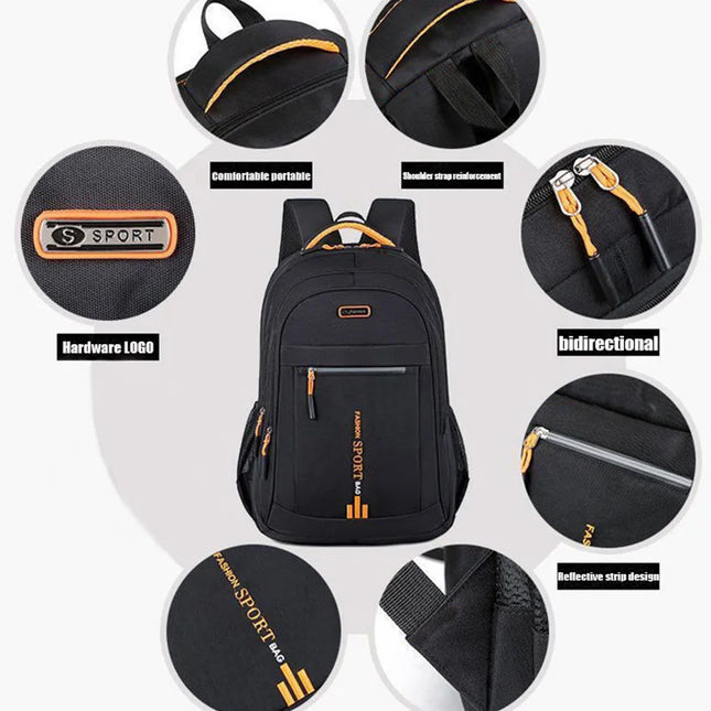 Slim Rucksack Herren mit USB und Fächern