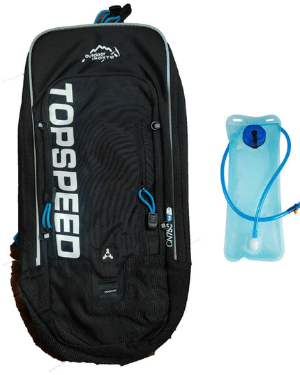 Outdoor-Rucksack neongruen Trinkblase