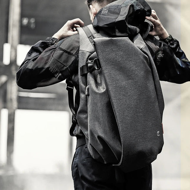 Design-Rucksack Tropfenform 17 Zoll grau