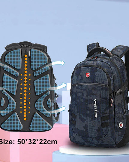 Damen Camouflage-Rucksack 17 Zoll pink