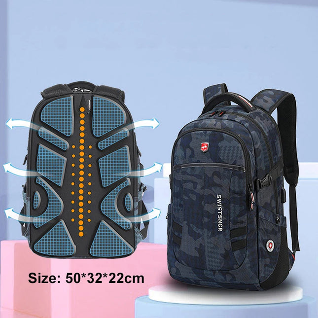 Damen Camouflage-Rucksack 17 Zoll pink