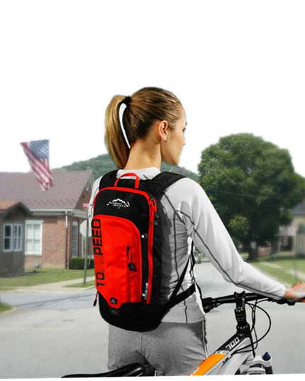 Outdoor-Rucksack neongruen Trinkblase