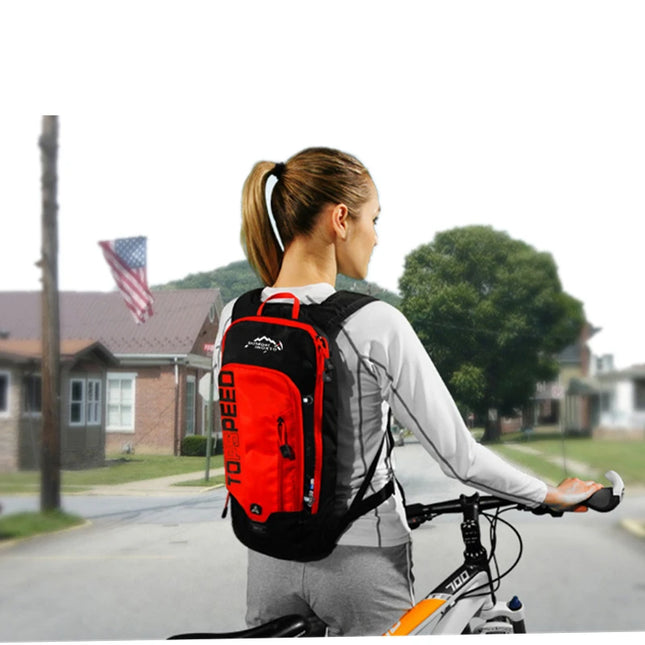 Outdoor-Rucksack neongruen Trinkblase