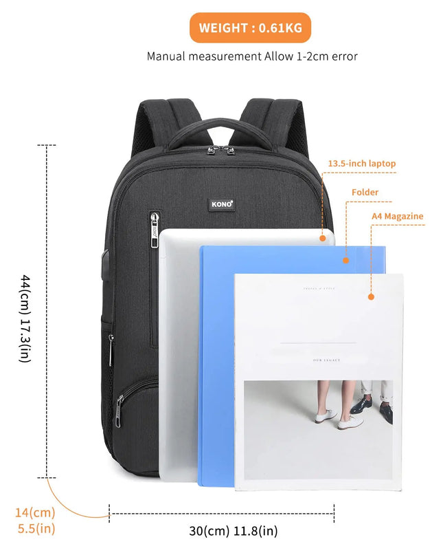 KONO Business-Rucksack DE-Lager meliert