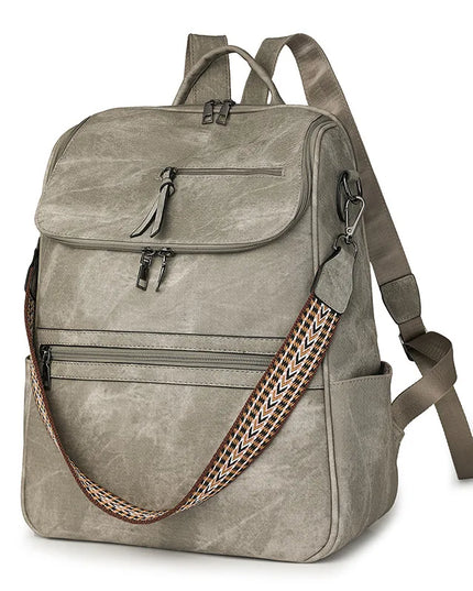 Stilvoller Damen-Rucksack 15 Zoll PU braun