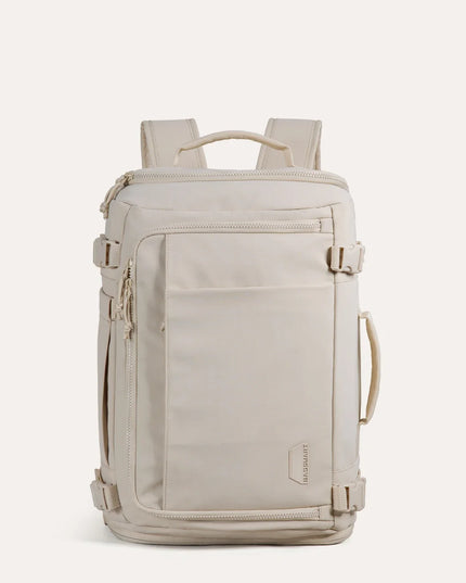 Reise-Rucksack beige 15.6 Zoll Schuhfach