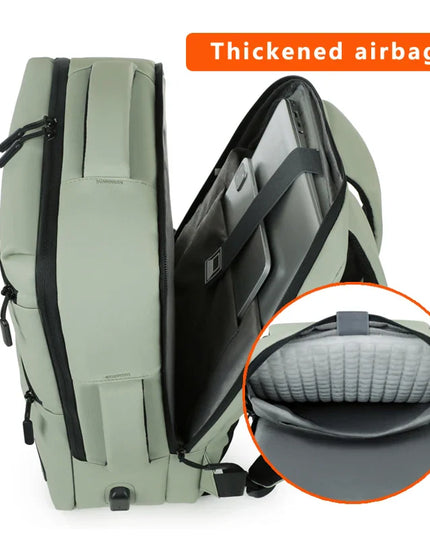 Mintgruener Business-Rucksack stossfest USB
