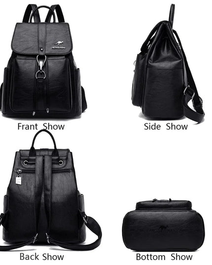 Damen PU-Rucksack burgund mit Kordelzug