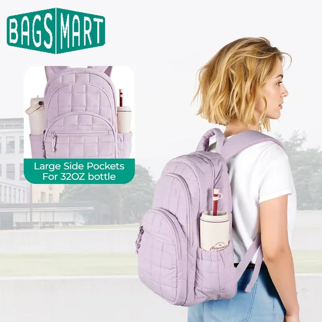 Gesteppter Rucksack Damen 15.6 Zoll