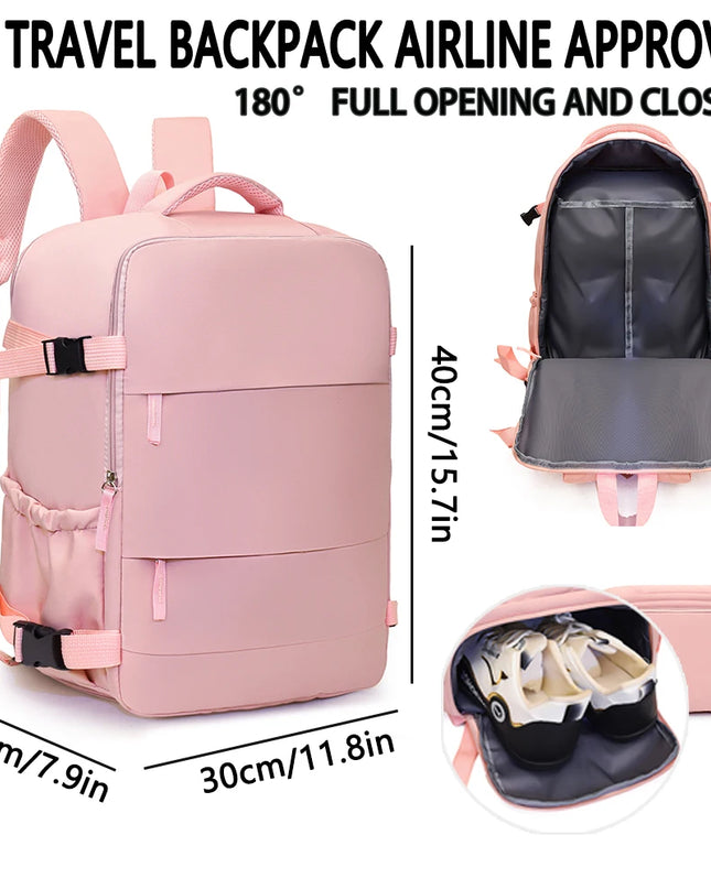 Damen Reise-Rucksack mit Schuhfach