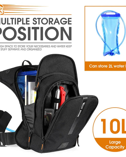 Kompakter Fahrrad-Rucksack 10L Trinkblase