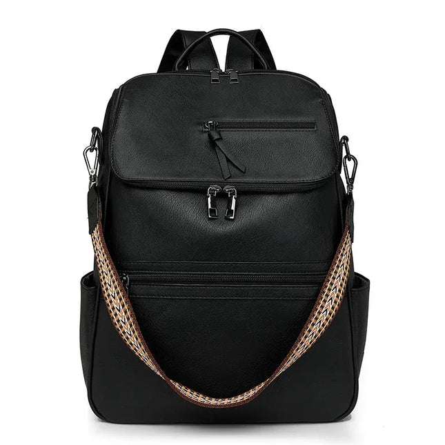 Distressed Damen-Rucksack braun Crossbody