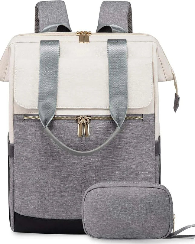 Eleganter Damen-Rucksack creme mit Organizer