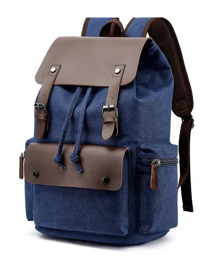 Vintage Canvas-Rucksack Herren mit Leder