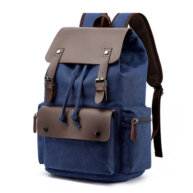 Vintage Canvas-Rucksack Herren mit Leder