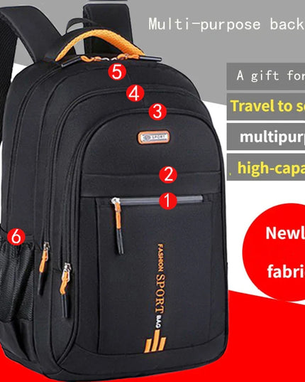 Slim Rucksack Herren mit USB und Fächern
