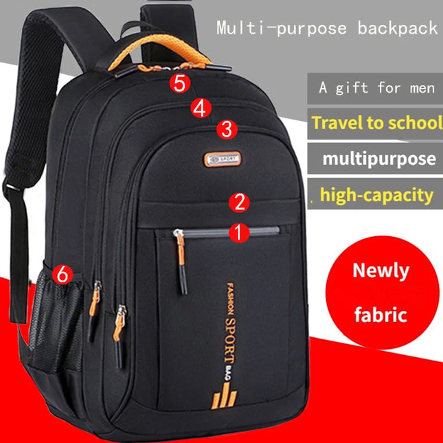 Slim Rucksack Herren mit USB und Fächern