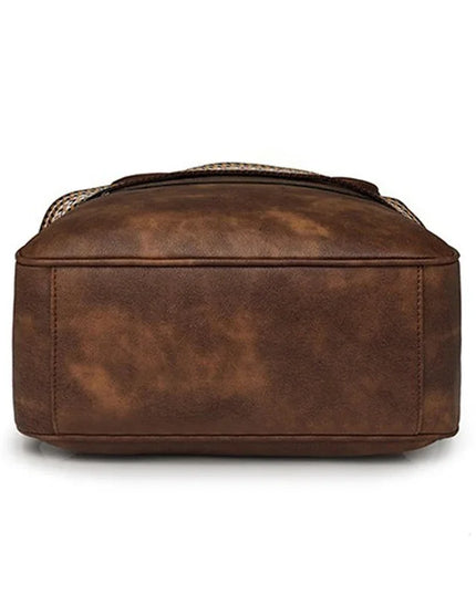 Distressed Damen-Rucksack braun Crossbody