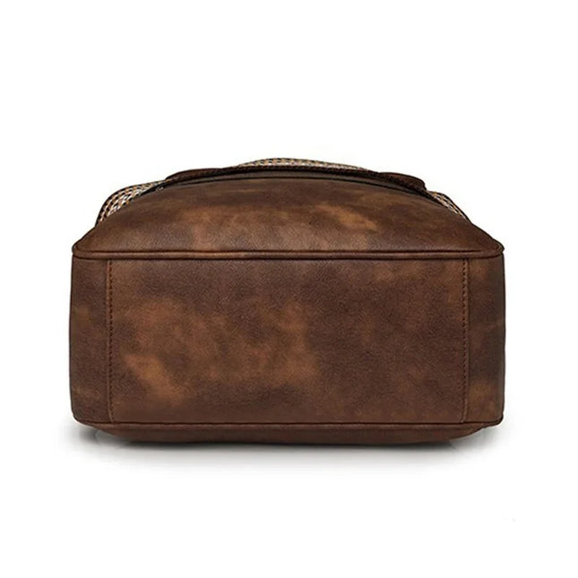 Distressed Damen-Rucksack braun Crossbody