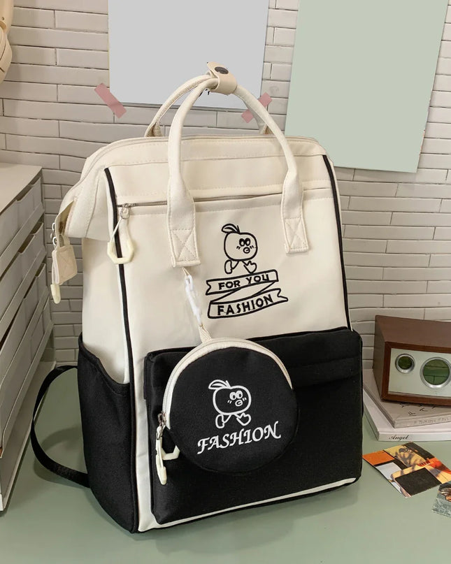 Campus-Rucksack Damen Set mit Geldbeutel